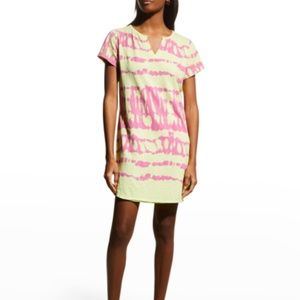Lisa Todd Pink and Yellow/Lime T-shirt Dress size S